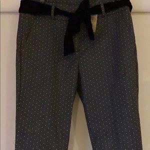 LOFT petite pants with velvet wrap belt